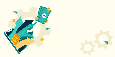 Business Concepts Creative Design, Flat Vector Illustration. Technology Teamwork Marketing Success.