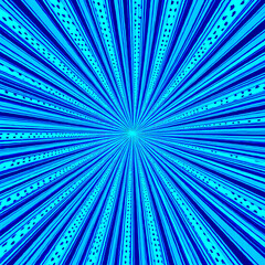 Obraz premium dynamic radial lines in vibrant blue burst