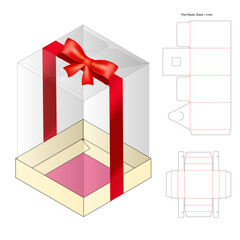 Box packaging die cut template design. 3d mock-up