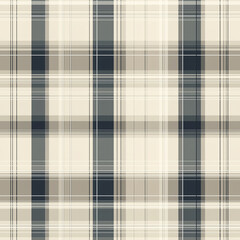 Classic plaid pattern in neutral tones, perfect for textile and design applications.