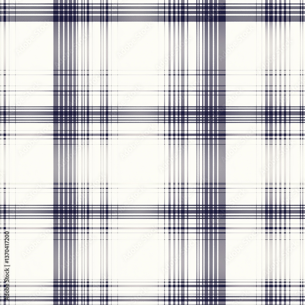 Poster classic black and white plaid pattern with intersecting lines and a timeless design.