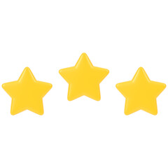 3d golden star rating Illustration