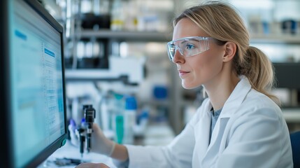 Scientist develops programming for a robotic arm with embedded systems in laboratory setting