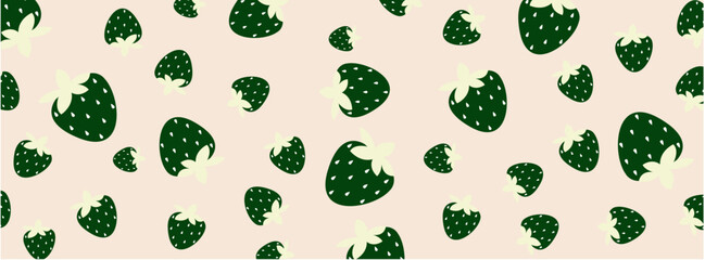 Vibrant Strawberry-Themed Seamless Background for Printing and Fabrics

