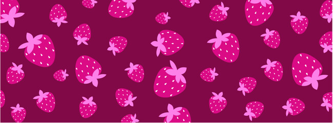 Strawberry-Themed Vintage Seamless Pattern for Retro-Inspired Designs

