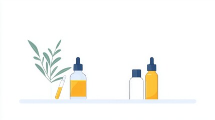 Essential Oils and Skincare Products, Natural beauty products on a shelf