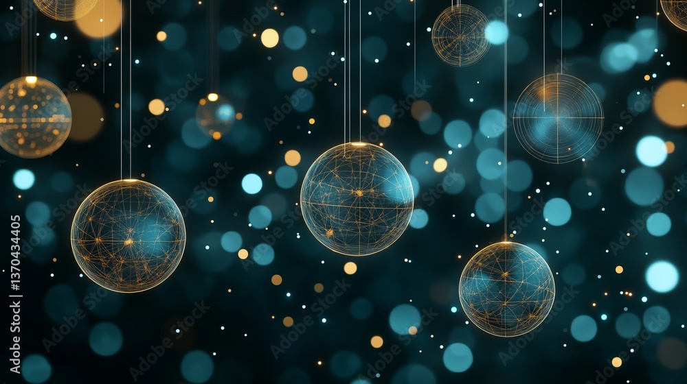 Poster abstract visualization of measurement units creates a dynamic and colorful display