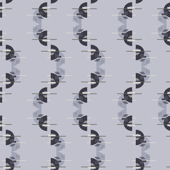 Textile motif seamless pattern. Abstract line shape geometric motif basic pattern continuous background. Man shirt all over print block. 