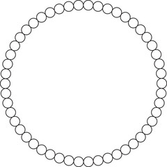 Fototapeta premium Circle round frame. Dot border line pattern
