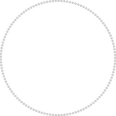 Naklejka premium Circle round frame. Dot border line pattern