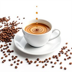 Fototapeta premium hot coffee - caffe fumante