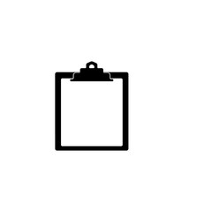 Black Silhouette Clipboard Blank Space Icon 