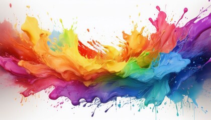 Fototapeta premium creative colorful rainbow paint splash abstract background; concept of art and beauty, graphic resource