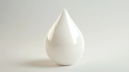 Fototapeta premium Pure Milk Drop Suspended in Mid-Air