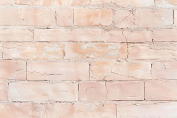 Obraz premium Textured brick wall in soft peach tones