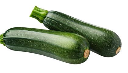 zucchini Isolated On PNG Transparent and White Background 