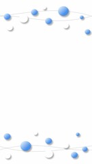 ブルーの水玉のシンプルなフレーム背景