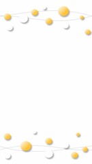 イエローの水玉のシンプルなフレーム背景