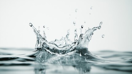 Fluid Water Splash with Sharp Details
