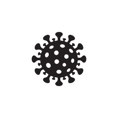  Virus Icon Silhouettes Representing Contagious Microorganisms or COVID-19 in Black Isolated Vector Style for Medical or Health Illustration Concepts