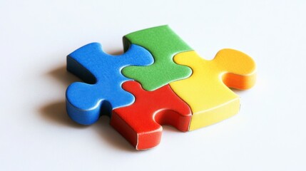 Front-Facing Colorful Puzzle Piece