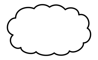 シンプルな手書きの吹き出し（雲形）
