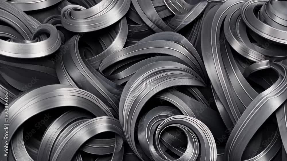 Poster intricate swirls of black and gray intertwine, forming a mesmerizing abstract pattern that evokes a 