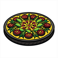 Pizza on White Background. Isolated Background. Ai generated. 