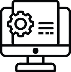 vector illustration of a computer icon