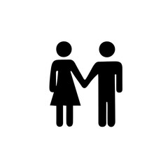 Couple sign icon with transparent background