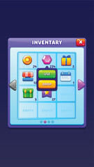 GUI Kit casual Asset for a game, a set of elements for the game interface - vector UI objects.