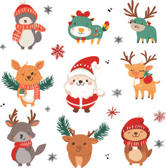 New Christmas cartoon on white background