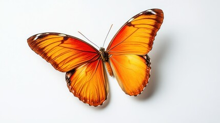 Bright Orange Butterfly Hovering Gracefully