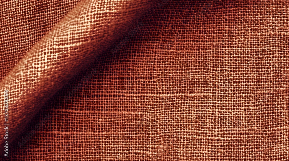Aufkleber rustic red burlap fabric texture background