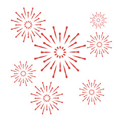 Line illustration Summer in Japan icon set