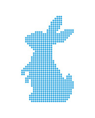 Rabbit vector. Abstract rabbit drawn from circles. Easter Bunny.