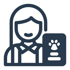 Obraz premium Female Wildlife Biologist Holding Identification Card