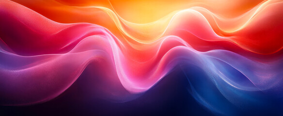 Obraz premium Vibrant waves spark energy. Bright waves of color blend seamlessly, showcasing vibrant hues and flowing patterns in a stunning display.