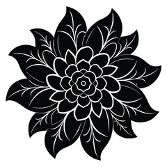 embossed floral texture silhouette vector