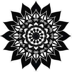 intricate mandala flowers vector art design