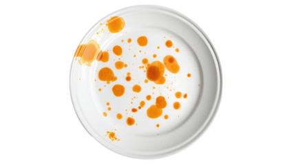 Photo of white ceramic plate with a thick rim isolated on transparent background.png
