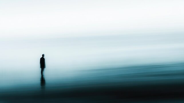 Solitude by the Ocean, Reflective and Tranquil Waters