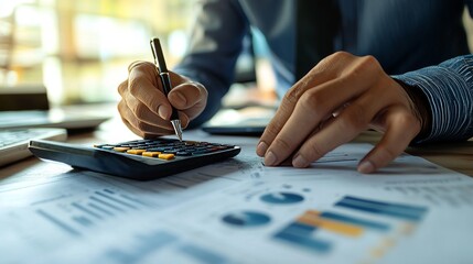 Payroll Management and Financial Processing System. Businessman works on payroll management with icons for payment, employee salaries, scheduling, analysis finance, and efficient payroll operations.