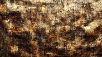 A gold and brown background with a few black spots. The background is textured and has a rough...