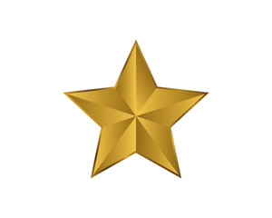 Fototapeta premium 五角形の金色に光る星05