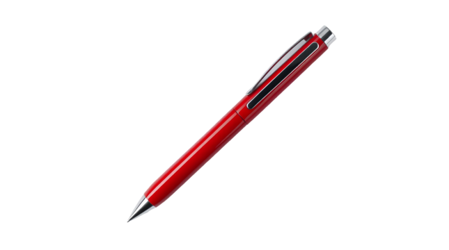 Photo of red ballpoint pen