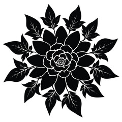 abstract floral collage vector art design