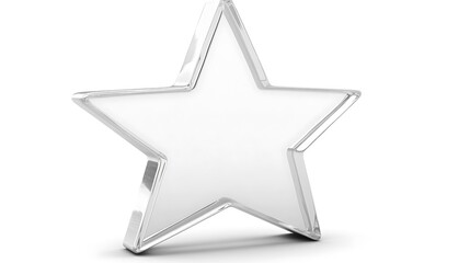 Obraz premium 3D rendered glossy white star.