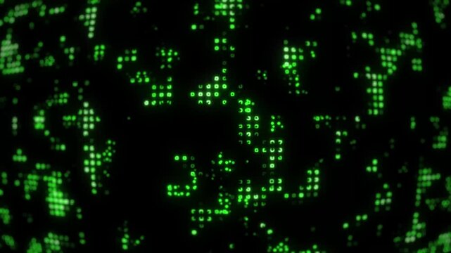 error404 text animation with green screen digital background