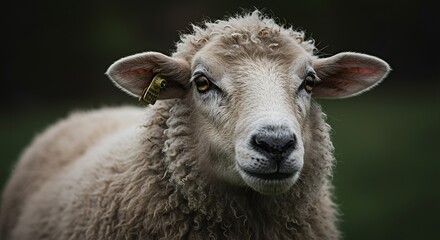 Fototapeta premium Close-up of a sheep with expressive eyes